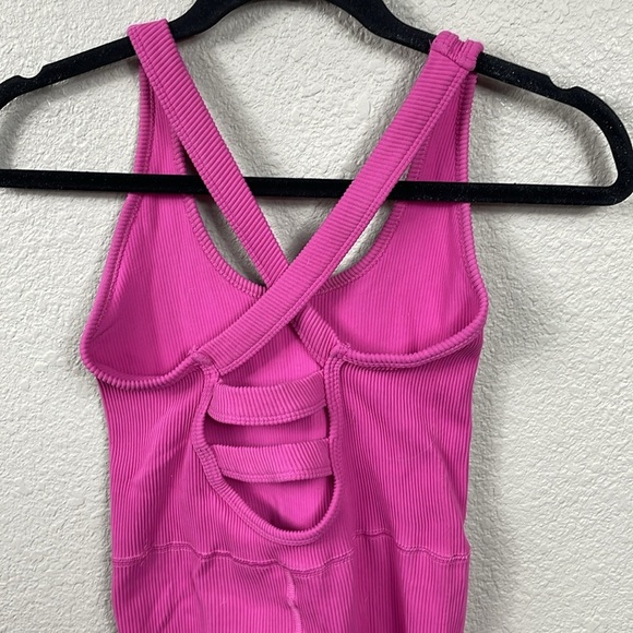 New FP Movement Free Throw One Piece Jumpsuit Pink Stretch Athletic Sz S - Picture 5 of 9